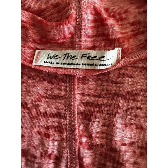 We the Free People Cowl Neck Coral Dolman Sleeve Space Dye Slub Top Small NWOT - Picture 3 of 5